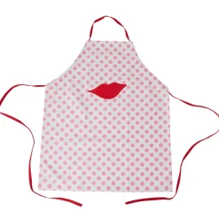 RICE Kinder Schürze Kiss Print aus Baumwolle