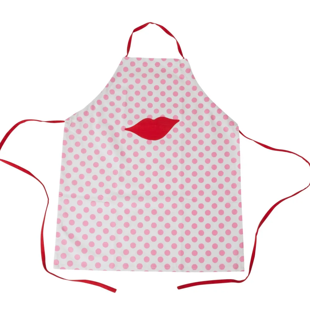 RICE Kinder Schürze Kiss Print aus Baumwolle