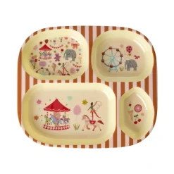 Online RICE Kinderteller mit 4er Einteilung Fun Fair