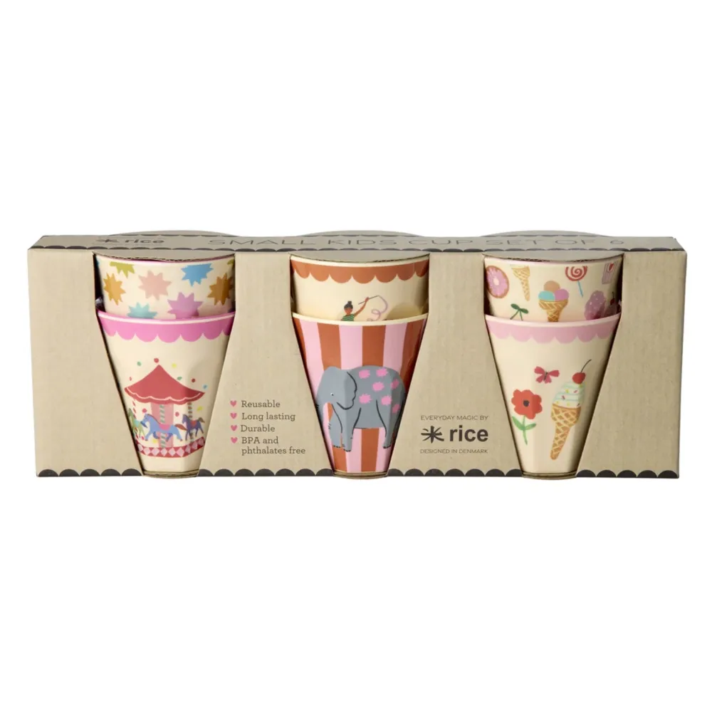 Online RICE Kleine Kinder Becher Fun Fair - 6er Pack