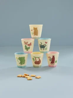 Hot RICE Kleine Melamin Becher Sweet Jungle Print - 6er Set