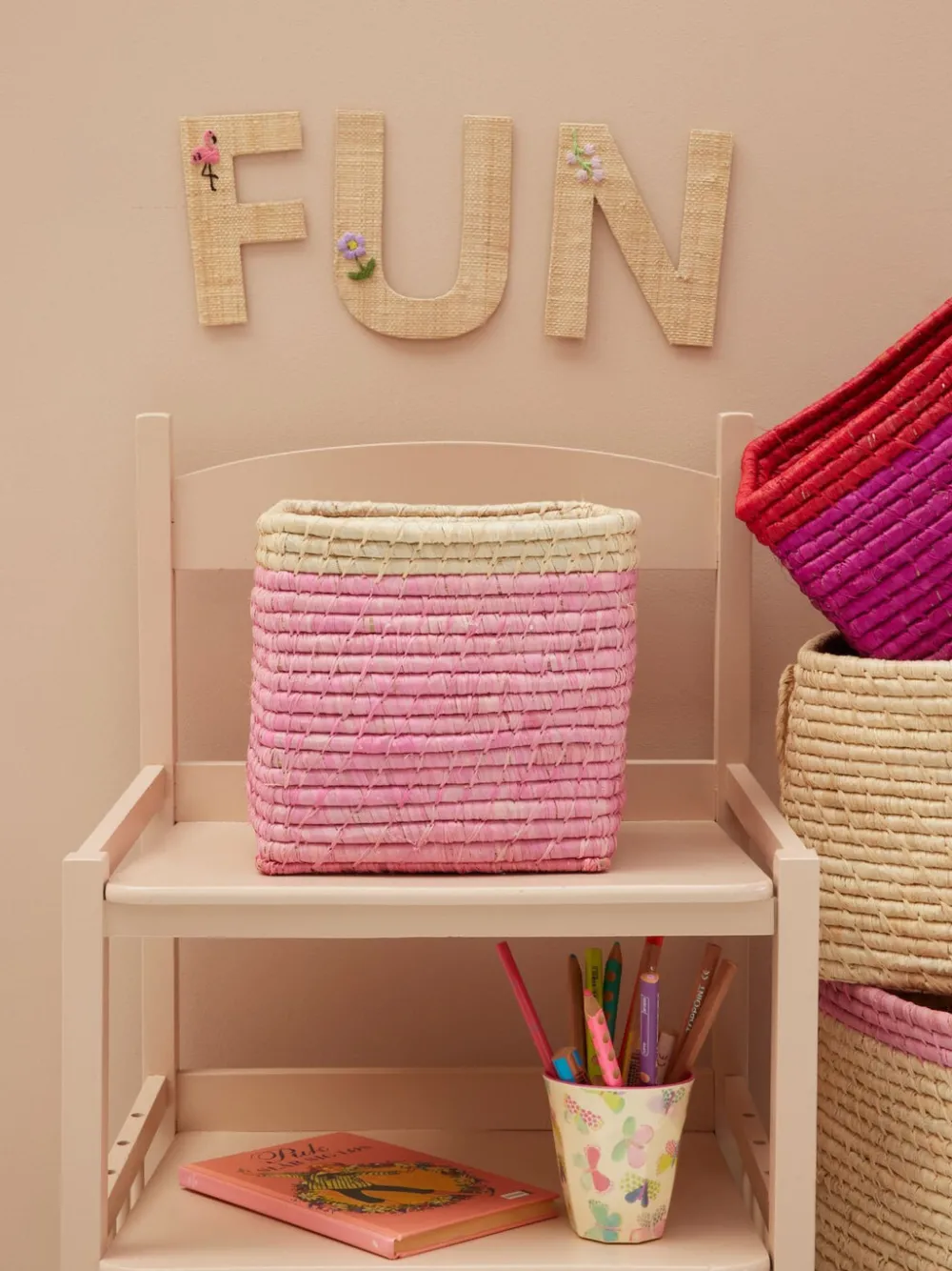 Outlet RICE Kleiner Raffia Korb