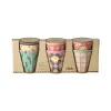 RICE Medium Melamin Becher 6er gemustert All you need...