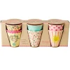 Online RICE Melamin Becher 6er-Set Funky Prints Pink