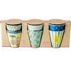 Sale RICE Melamin Becher 6er-Set Funky Prints Blau