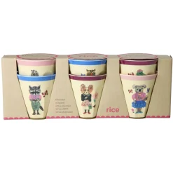 Clearance RICE Melamin Becher Medium Nathalie Lété 6er Pack