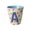 Outlet RICE Melamin Buchstabenbecher Stars
