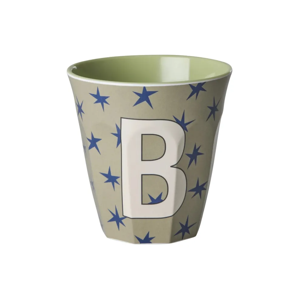 Outlet RICE Melamin Buchstabenbecher Stars