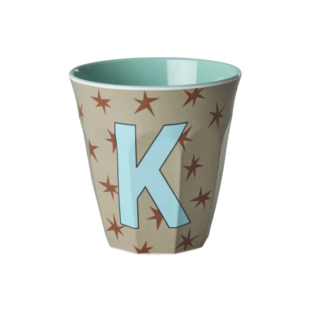 Outlet RICE Melamin Buchstabenbecher Stars