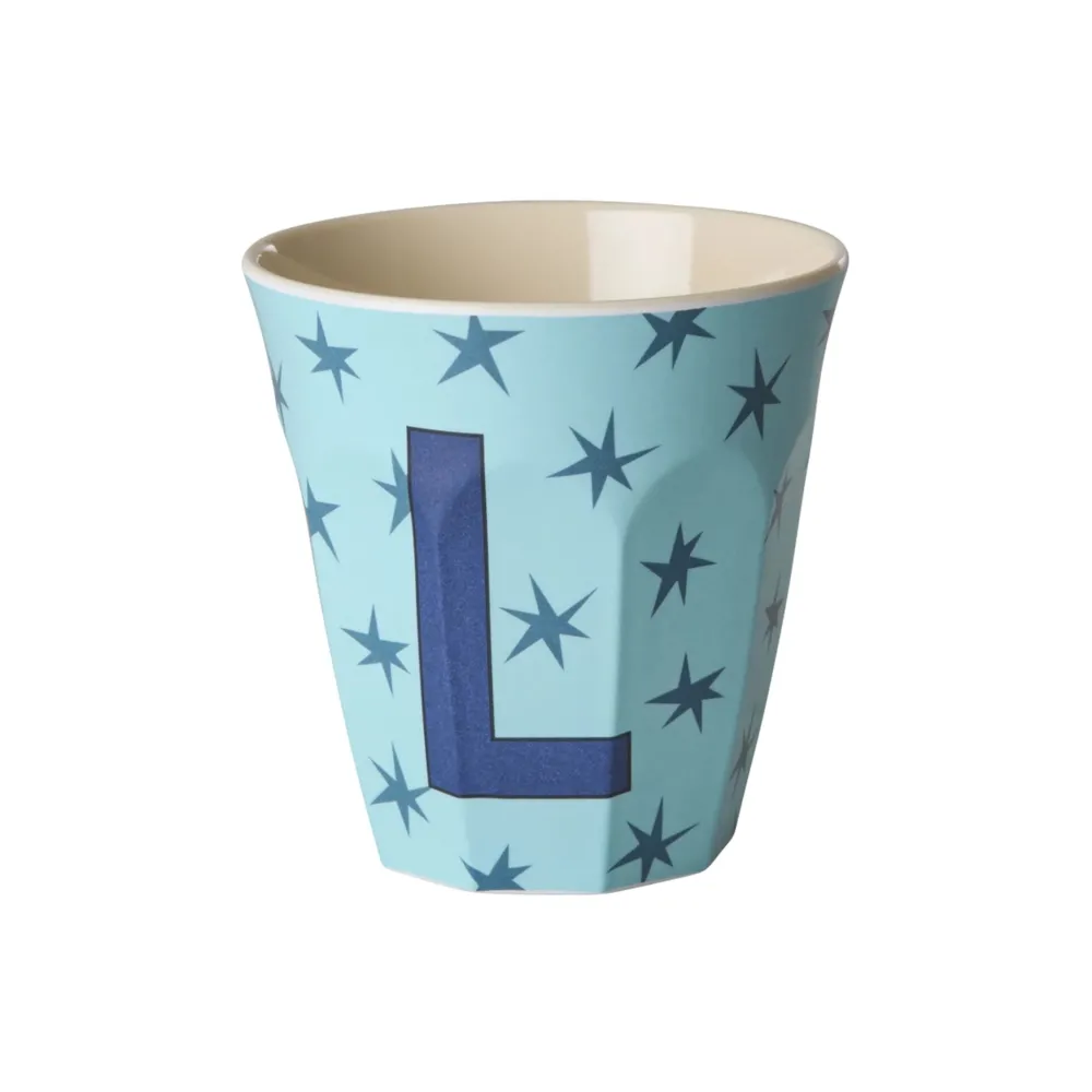Outlet RICE Melamin Buchstabenbecher Stars
