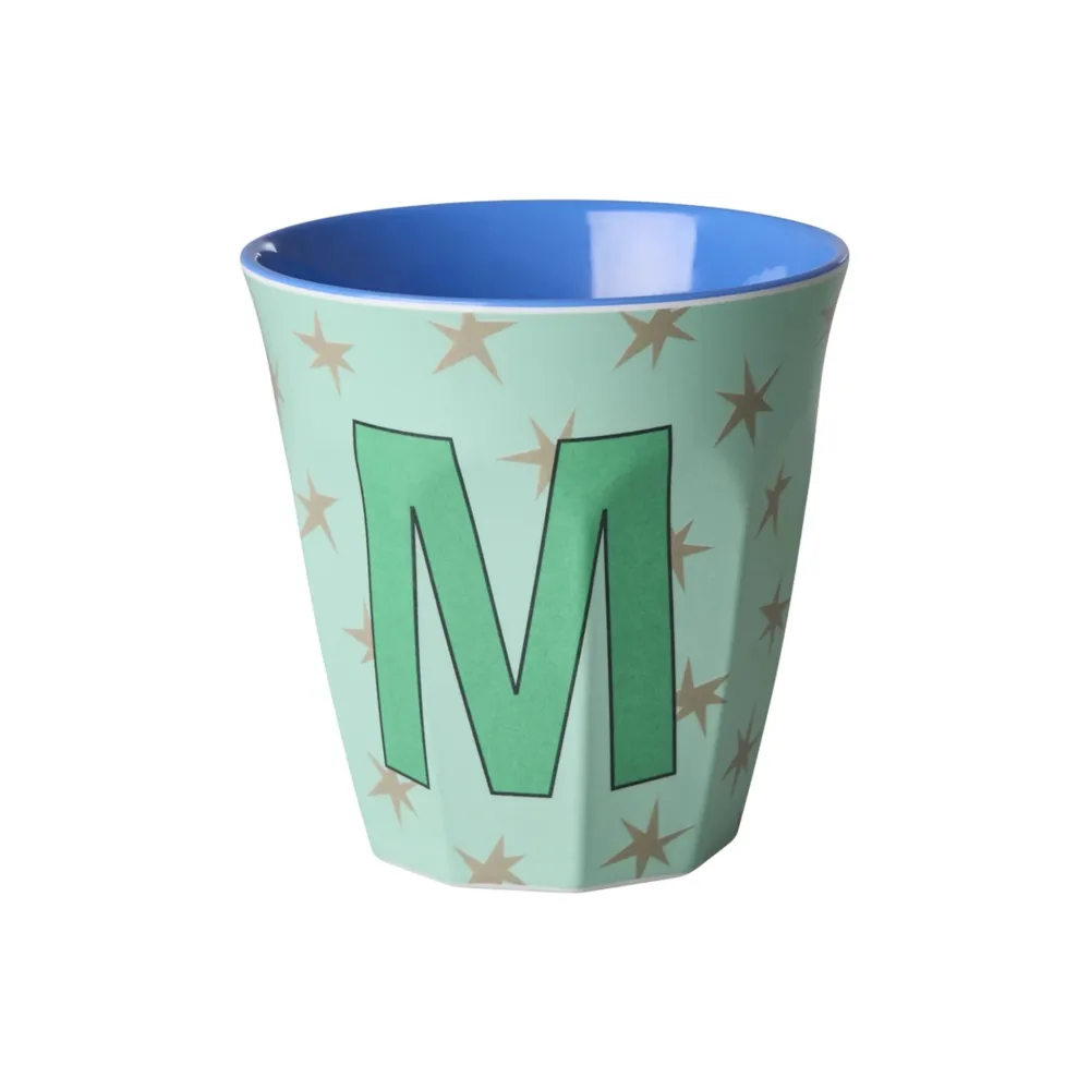 Outlet RICE Melamin Buchstabenbecher Stars
