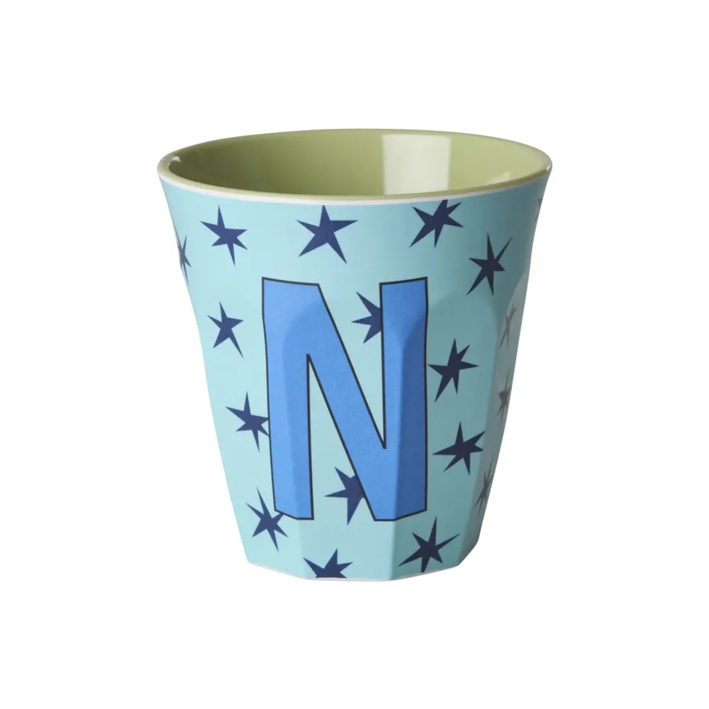 Outlet RICE Melamin Buchstabenbecher Stars