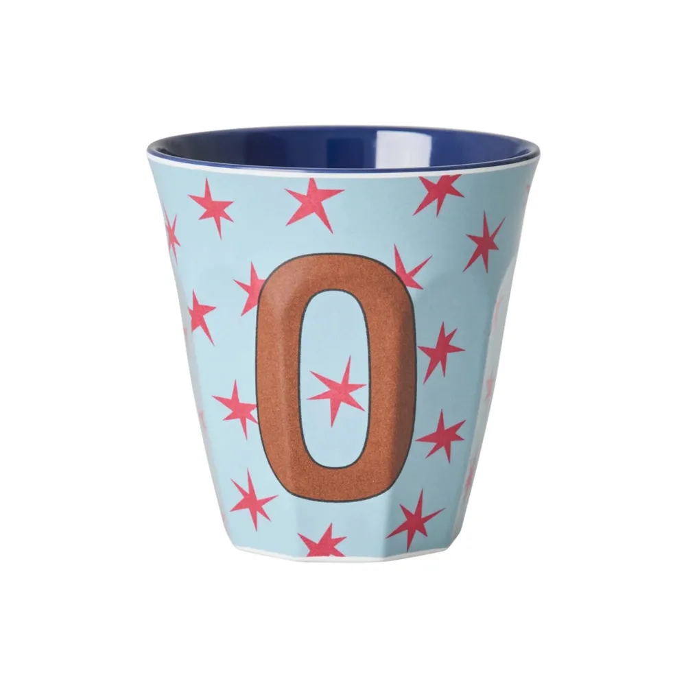 Outlet RICE Melamin Buchstabenbecher Stars