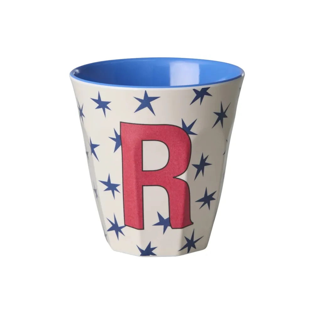 Outlet RICE Melamin Buchstabenbecher Stars