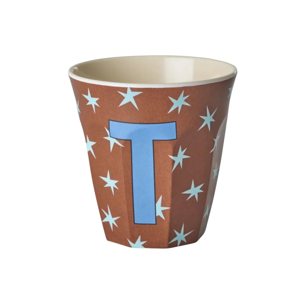 Outlet RICE Melamin Buchstabenbecher Stars