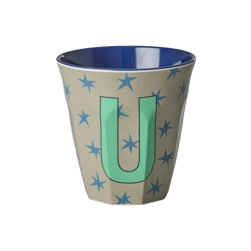Outlet RICE Melamin Buchstabenbecher Stars