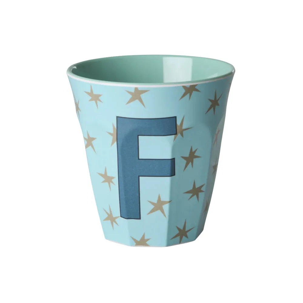 Outlet RICE Melamin Buchstabenbecher Stars