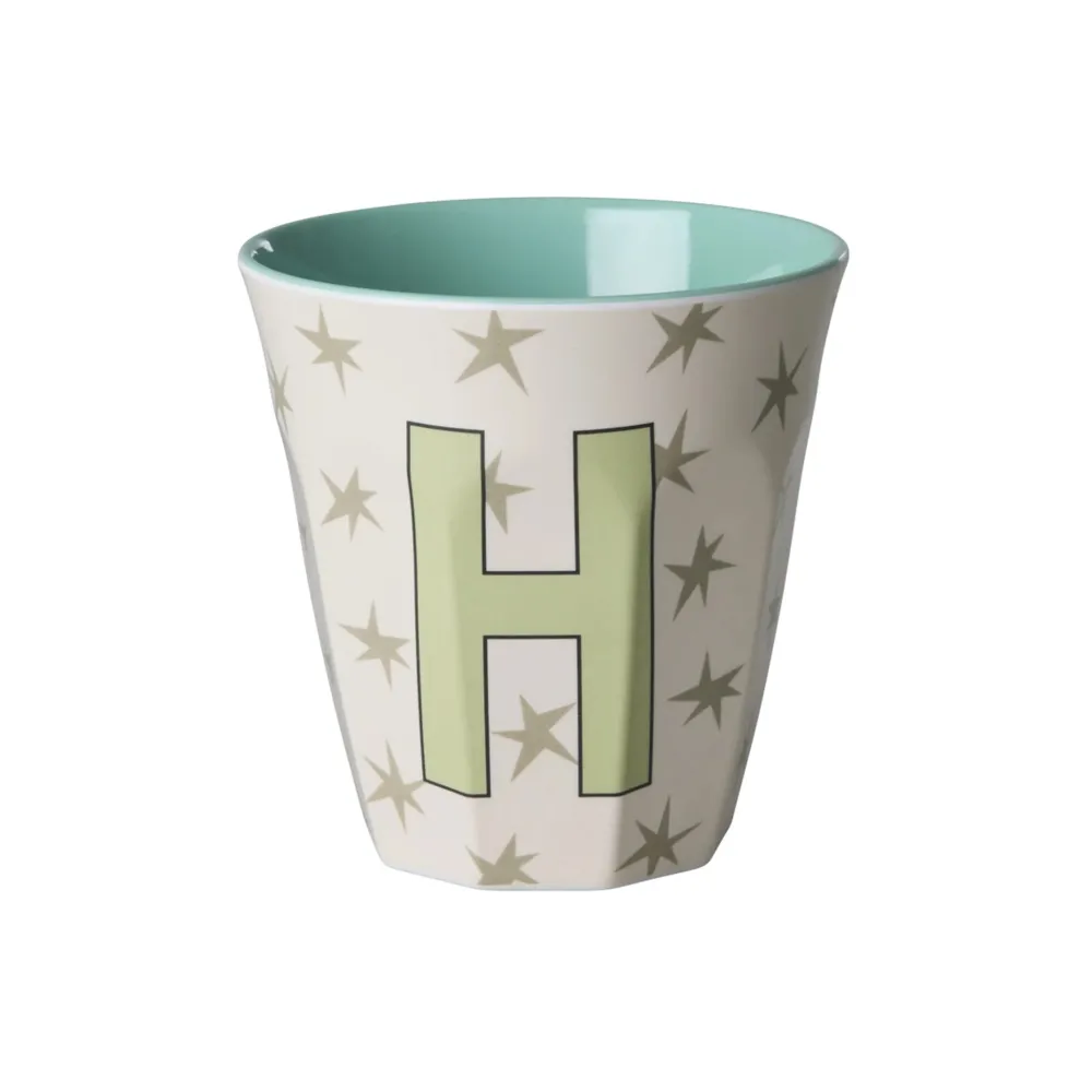 Outlet RICE Melamin Buchstabenbecher Stars