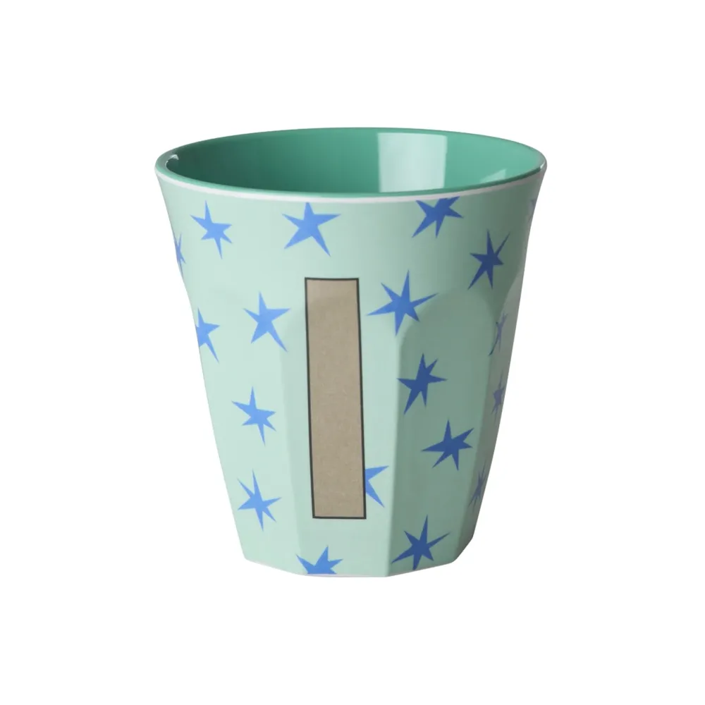 Outlet RICE Melamin Buchstabenbecher Stars