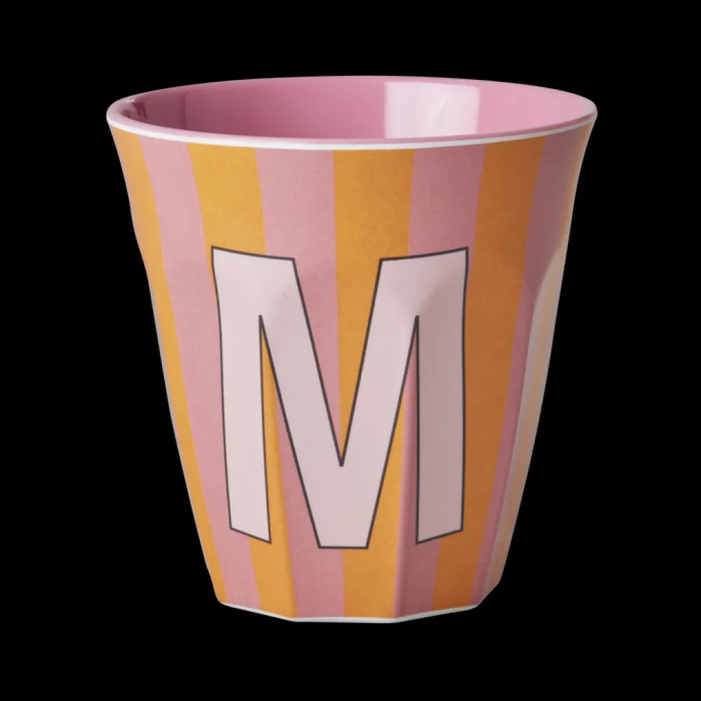 Best RICE Melamin Buchstabenbecher gestreift