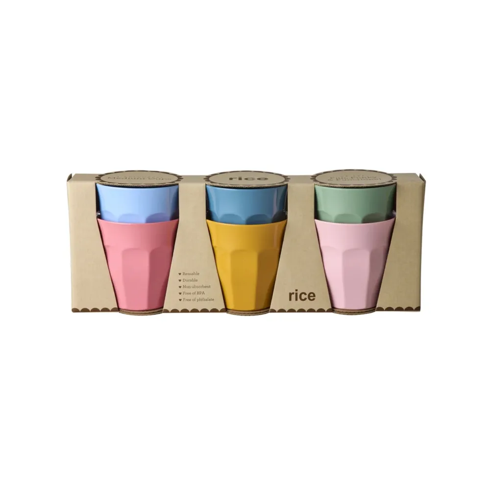 New RICE Melamin Cups in Soft Pink Small 6er
