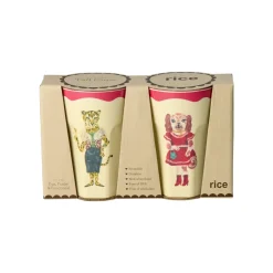 Clearance RICE Melamin Hohe Becher Nathalie Lété 2er Pack