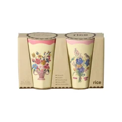 Clearance RICE Melamin Hohe Becher Nathalie Lété 2er Pack