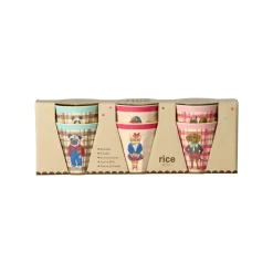 Clearance RICE Melamin Kinder Becher Nathalie Lété Print 6er Pack