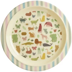 Outlet RICE Melamin Kinderteller Sweet Jungle Print