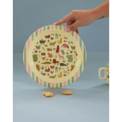 Outlet RICE Melamin Kinderteller Sweet Jungle Print