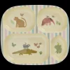 New RICE Melamin Kinderteller mit 4er Einteilung Sweet Jungle Print