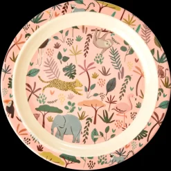 Online RICE Melamin Kinderteller Jungle Animals All Over