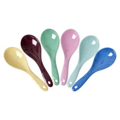 Clearance RICE Melamin Salatlöffel Show Your True Colors Einfarbig 6er-Set