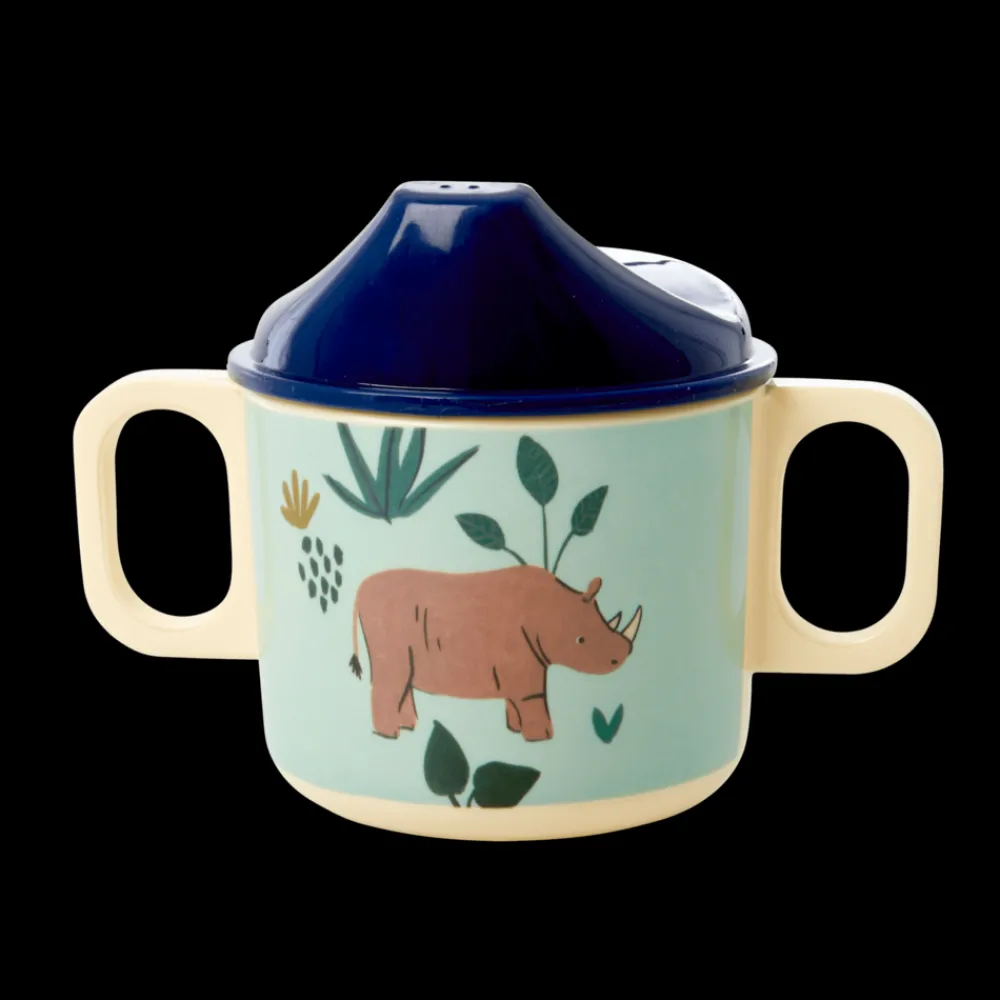 Outlet RICE Melamin Schnabelbecher Jungle Animals