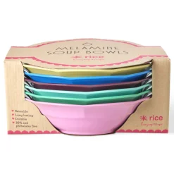 Clearance RICE Melamin Suppenteller Show Your True Colors 6er-Set