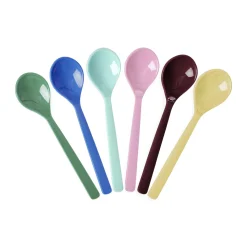 Clearance RICE Melamin Teelöffel Show Your True Colors Einfarbig 6er-Set