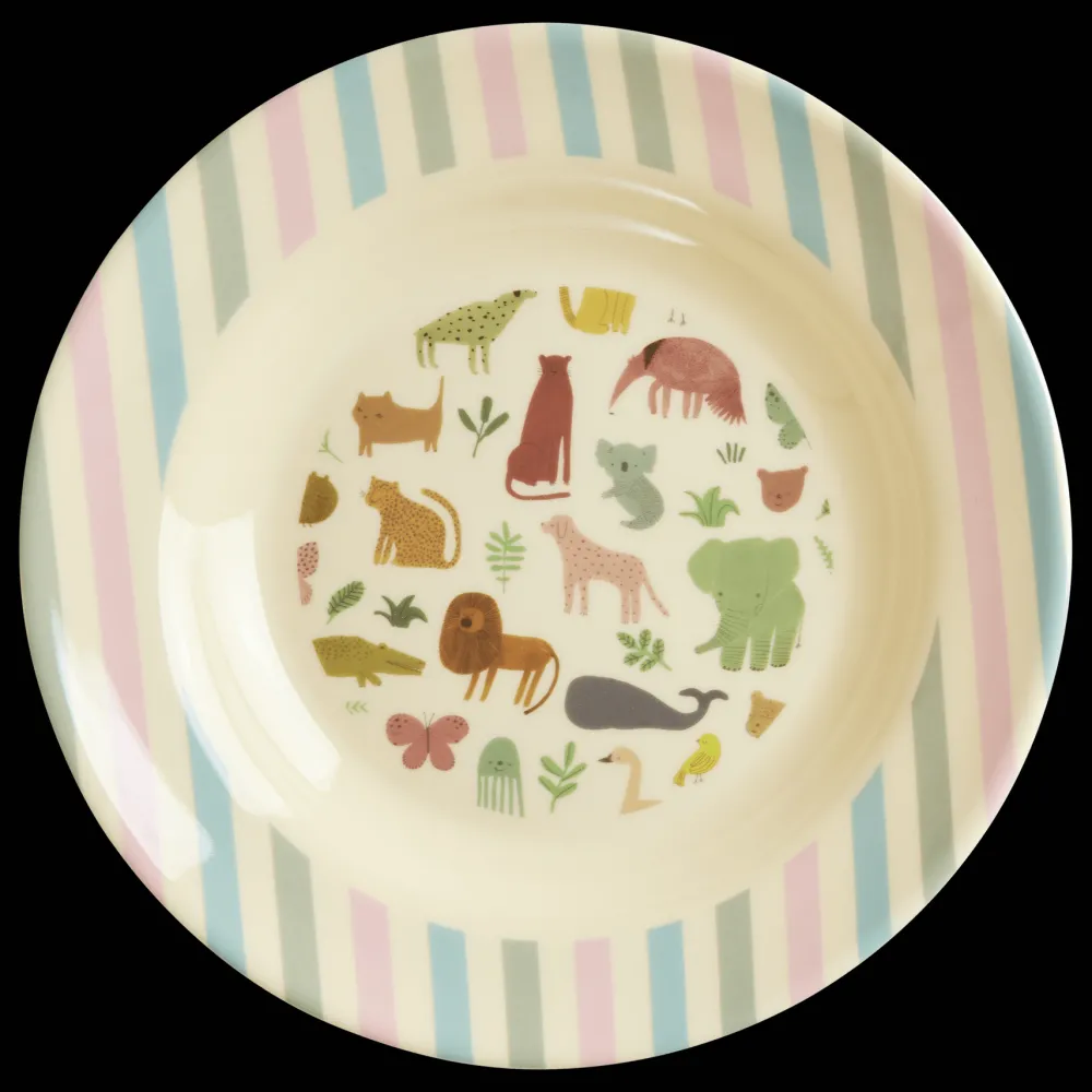 Hot RICE Melamin Tiefer Teller Sweet Jungle Print