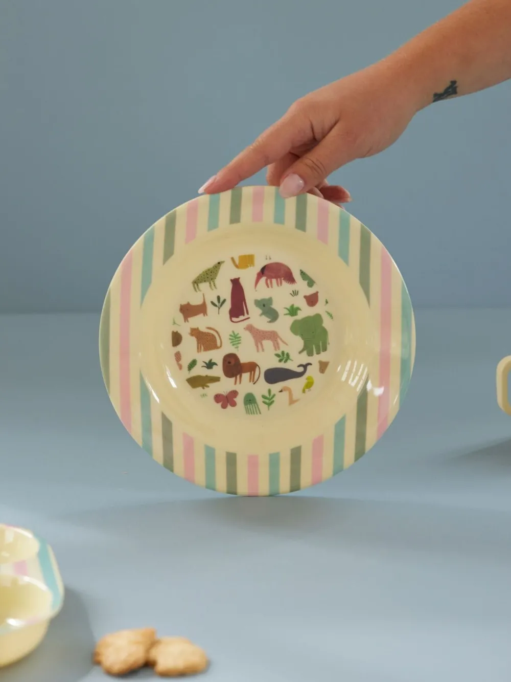 Hot RICE Melamin Tiefer Teller Sweet Jungle Print