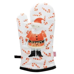 Hot RICE Ofenhandschuh Santa and Candy Cane aus Baumwolle