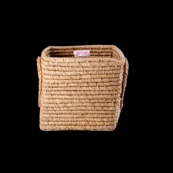 Best RICE quadratischer Korb Raffia
