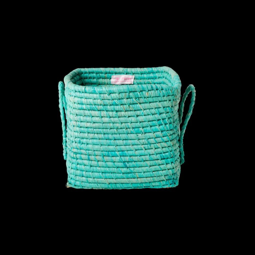 Best RICE quadratischer Korb Raffia