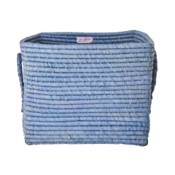 Outlet RICE Quadratischer Raffia Aufbewahrungskorb