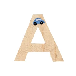 Outlet RICE Raffia Buchstaben Sticker