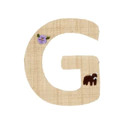 Outlet RICE Raffia Buchstaben Sticker
