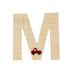 Outlet RICE Raffia Buchstaben Sticker