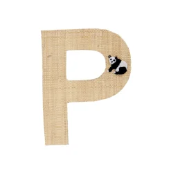 Outlet RICE Raffia Buchstaben Sticker