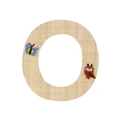 Outlet RICE Raffia Buchstaben Sticker