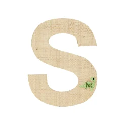 Outlet RICE Raffia Buchstaben Sticker