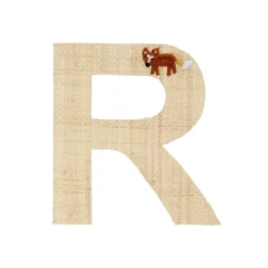 Outlet RICE Raffia Buchstaben Sticker