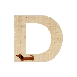 Outlet RICE Raffia Buchstaben Sticker